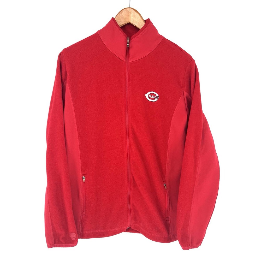Antigua Cincinnati Reds Zip Up Pullover Womens Large Red Fleece MLB Baseball